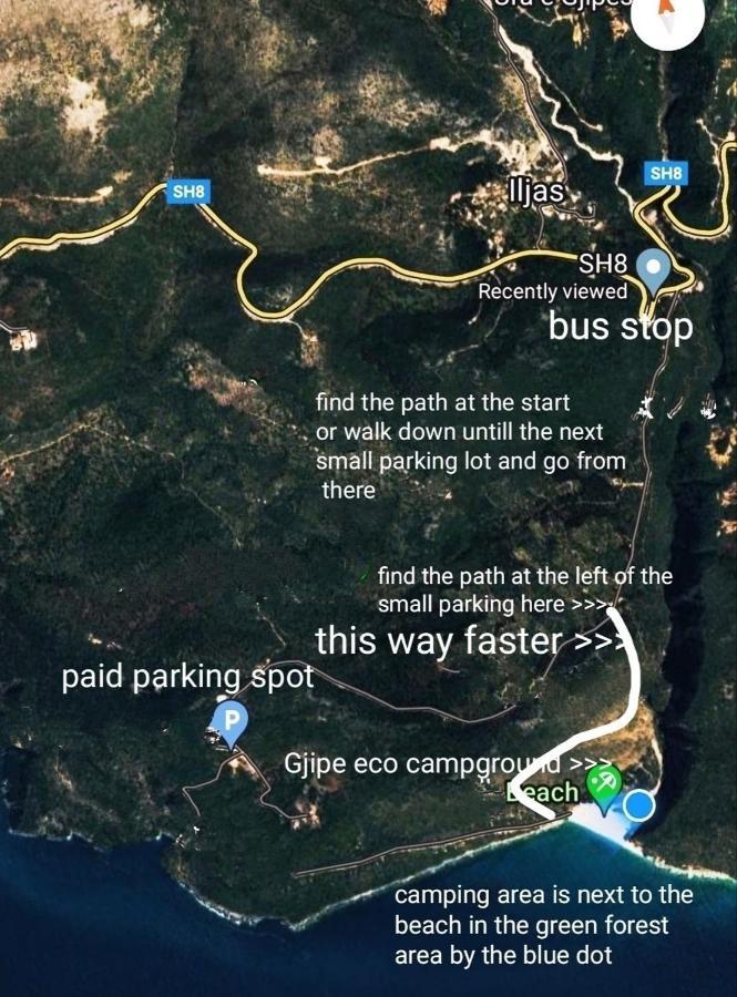 Gjipe Eco Campground Vuno 外观 照片